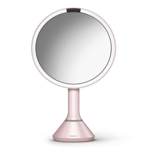 Sensor mirror with touch-control brightness, pink stainless steel