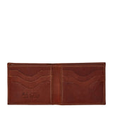 IL BISONTE Bi-Fold Wallet In Vintage Leather Color Sepia