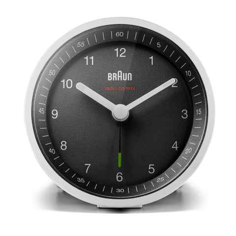 Braun Classic Radio Controlled Analogue Alarm Clock BC07WB-DCF