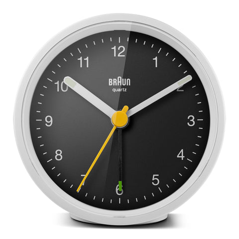 Braun Classic Analogue Alarm Clock BC12WB