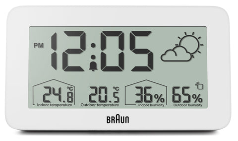 Braun Digital Weather Station Clock BC13WP
