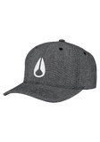 Nixon Deep Down Athletic Textured Hat Gunmetal / White S/M C2270486-22