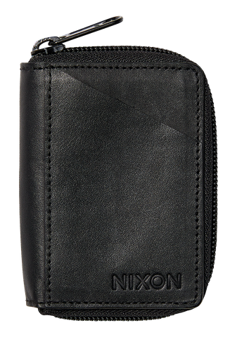 Nixon Orbit Zip Card Leather Wallet Black C3060000-00