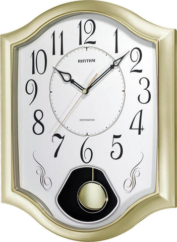 Gold Pendulum Wall Clock RHYTHM CMJ494BR18