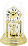 Gold Rotating Pendulum Table Clock RHYTHM CRG120NR18