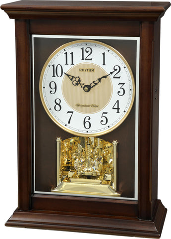 Wooden Chime and Melody Table Clock RHYTHM CRH266UR06