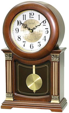 Wooden Chime and Melody Table Clock RHYTHM CRJ722CR06