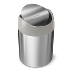 1.5L mini bin, brushed stainless steel