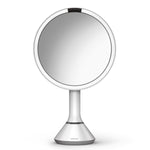 Sensor mirror with touch-control brightness, white stainless steel