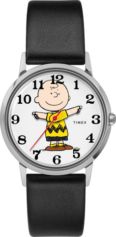 Timex x Peanuts Exclusively for Todd Snyder 34mm Leather Strap Watch TW2T39600