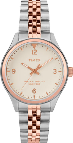 Timex Waterbury Traditional 34mm Stainless Steel Bracelet Watch TW2T49200