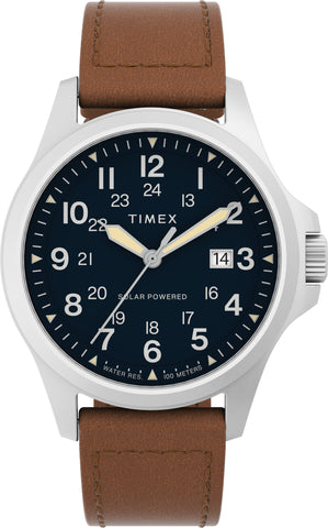 Timex Expedition North Field Post Solar 41mm Eco-Friendly Leather Strap Watch TW2V03600