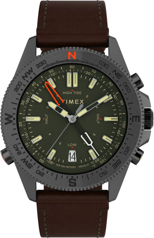Timex Expedition North® Tide-Temp-Compass 43mm Eco-Friendly Leather Strap Watch TW2V04000