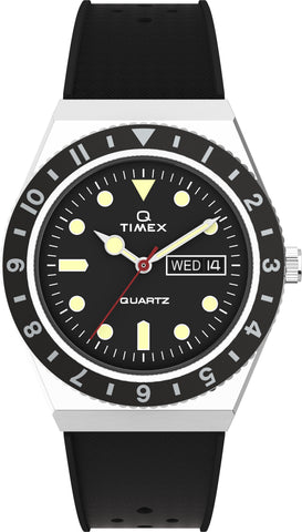 Q Timex 38mm Synthetic Rubber Strap Watch TW2V32000